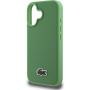 Lacoste Iconic Petit Pique Woven Logo Cover z MagSafe za iPhone 16 - zelen