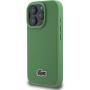 Lacoste Ovitek Iconic Petit Pique Woven Logo Cover z MagSafe za iPhone 16 Pro Max - zelen