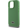Lacoste Ovitek Iconic Petit Pique Woven Logo Cover z MagSafe za iPhone 16 Pro Max - zelen