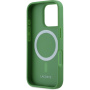 Lacoste Ovitek Iconic Petit Pique Woven Logo Cover z MagSafe za iPhone 16 Pro Max - zelen