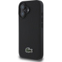 Lacoste Ovitek Iconic Petit Pique Woven Logo Cover z MagSafe za iPhone 16 - črn