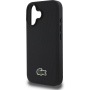Lacoste Ovitek Iconic Petit Pique Woven Logo Cover z MagSafe za iPhone 16 - črn
