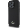 Lacoste Ovitek Iconic Petit Pique Woven Logo Cover z MagSafe za iPhone 16 Pro - črn