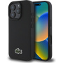 Lacoste Ovitek Iconic Petit Pique Woven Logo Cover z MagSafe za iPhone 16 Pro Max - črn