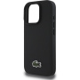 Lacoste Ovitek Iconic Petit Pique Woven Logo Cover z MagSafe za iPhone 16 Pro Max - črn