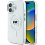 Karl Lagerfeld IML Karl Head Metal Frame Cover z MagSafe za iPhone 16 - prozoren