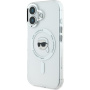 Karl Lagerfeld IML Karl Head Metal Frame Cover z MagSafe za iPhone 16 - prozoren