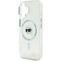 Karl Lagerfeld IML Karl Head Metal Frame Cover z MagSafe za iPhone 16 - prozoren