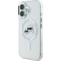 Karl Lagerfeld IML K&CH Heads Metal Frame Cover z MagSafe za iPhone 16 Plus - prozoren