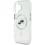Karl Lagerfeld IML K&CH Heads Metal Frame Cover z MagSafe za iPhone 16 Plus - prozoren