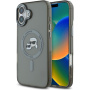 Karl Lagerfeld IML K&CH Heads Metal Frame Cover z MagSafe za iPhone 16 - siva