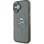Karl Lagerfeld IML K&CH Heads Metal Frame Cover z MagSafe za iPhone 16 - siva
