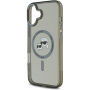 Karl Lagerfeld IML K&CH Heads Metal Frame Cover z MagSafe za iPhone 16 - siva