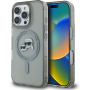 Karl Lagerfeld IML K&CH Heads Metal Frame Cover z MagSafe za iPhone 16 Pro - siva