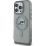 Karl Lagerfeld IML K&CH Heads Metal Frame Cover z MagSafe za iPhone 16 Pro - siva