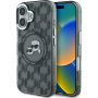 Karl Lagerfeld Ovitek IML Monogram K&CH Heads z MagSafe za iPhone 16 - črn