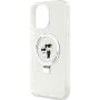 Karl Lagerfeld Ringstand Karl and Choupette Flip Cover in MagSafe za iPhone 16 Pro - prozoren