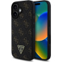 Guess Ovitek 4G Triangle Metal Logo za iPhone 16 - črn