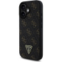 Guess Ovitek 4G Triangle Metal Logo za iPhone 16 - črn