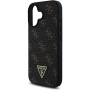 Guess Ovitek 4G Triangle Metal Logo za iPhone 16 - črn