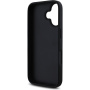 Guess Ovitek 4G Triangle Metal Logo za iPhone 16 - črn