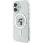 Karl Lagerfeld IML Glitter Karl and Choupette Glitter Cover z MagSafe za iPhone 16 - srebrn