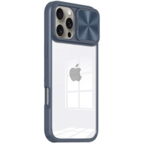 Ovitek z drsnim pokrovom za objektiv kamere za iPhone 16 Pro Max - temno moder