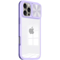 Ovitek z drsnim pokrovom objektiva kamere za iPhone 16 Pro Max - vijoličen