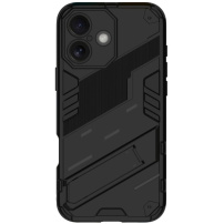 Trpežen zaščitni ovitek s stojalom za iPhone 16 - črn