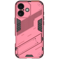 Trpežen zaščitni ovitek s stojalom za iPhone 16 - roza