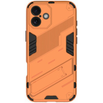 Trpežen zaščitni ovitek s stojalom za iPhone 16 Plus - oranžen