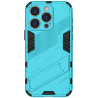 Trpežen zaščitni ovitek s stojalom za iPhone 16 Pro - moder