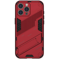 Trpežen zaščitni ovitek s stojalom za iPhone 16 Pro Max - rdeč