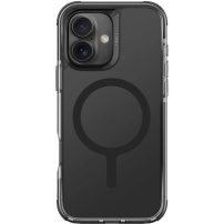 UNIQ Ovitek Combat MagClick z barvnim okvirjem in MagSafe za iPhone 16 - črn