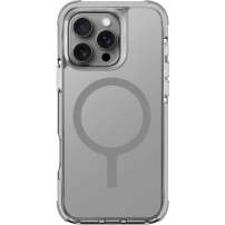 UNIQ Ovitek Combat MagClick z barvnim okvirjem in MagSafe za iPhone 16 Pro - siv