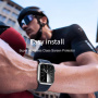 Wiwu kaljeno steklo s kovinskim okvirjem za Apple uro 45mm - črna