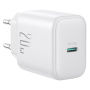 JOYROOM JR-TCF20 komplet hitrega polnilnika z adapterjem z USB-C priključkom in USB-C na USB-C kabel - 20W - 1 m - bela