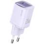 USAMS CC248 hitri polnilni adapter z USB-C priključkom - 20W - vijoličen