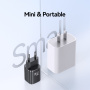USAMS CC248 hitri polnilni adapter z USB-C priključkom - 20W - črn