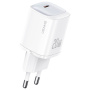 USAMS CC248 hitri polnilni adapter s priključkom USB-C - 20W - bel