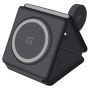 W-126 3-v-1 zložljivi brezžični polnilec za iPhone / Apple Watch / AirPods - 15W - črn