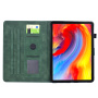 Ovitek z režo za kartice Etui Flower Pattern Case za iPad 10.2" (2019-2021) / Air 3 (2019) / Pro 10.5" - temno zelen