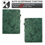 Ovitek z režo za kartice Etui Flower Pattern Case za iPad 10.2" (2019-2021) / Air 3 (2019) / Pro 10.5" - temno zelen