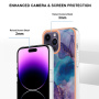 Zaščitni ovitek Marmor za iPhone 16 Pro - vijoličen