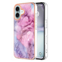 Zaščitni ovitek Marmor za iPhone 16 - roza vijoličen