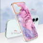 Zaščitni ovitek Marmor za iPhone 16 - roza vijoličen
