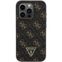 Guess 4G Triangle Metal Logo Cover za iPhone 16 Pro - črn