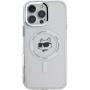 Karl Lagerfeld IML Choupette Head Metal Frame Cover z MagSafe za iPhone 16 Pro - prozoren