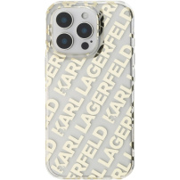 Karl Lagerfeld IML Electroplated Repeated Logo ovitek za iPhone 16 Pro - zlat