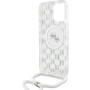 Karl Lagerfeld IML Monogram K&CH Heads Case z vrvico in MagSafe za iPhone 16 Pro - prozoren